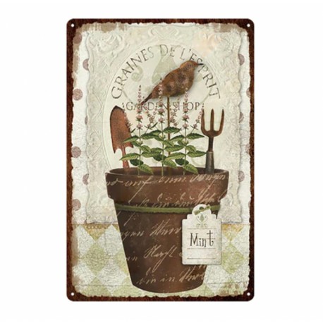 Metalowa Tabliczka w Stylu Prowansalskim A