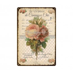Metalowa Tabliczka w Stylu Prowansalskim D
