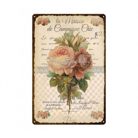 Metalowa Tabliczka w Stylu Prowansalskim D