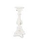 Wysoki Świecznik w Stylu Prowansalskim Biały E