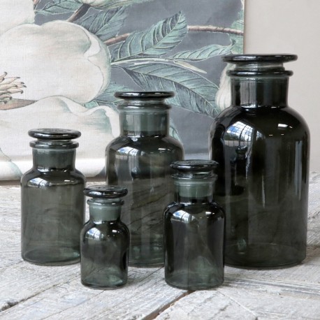 Szklane Butelki Ozdobne Chic Antique Bursztynowe 5szt.