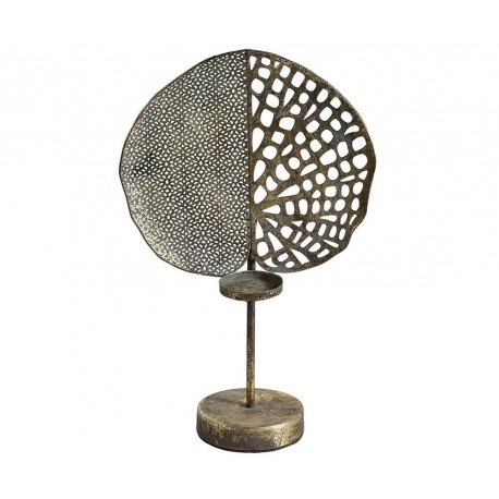 Świecznik Belldeco Grigio Old Liść