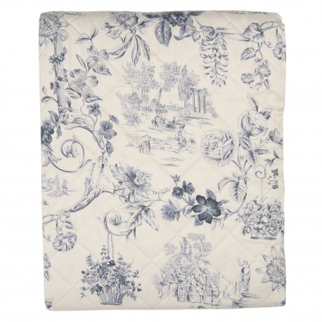 Narzuta Na Łóżko w Stylu Prowansalskim w Kwiaty F Clayre & Eef