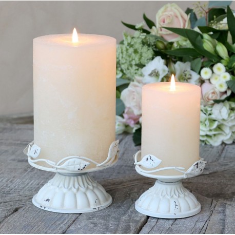 Świecznik Prowansalski Chic Antique Kremowy A