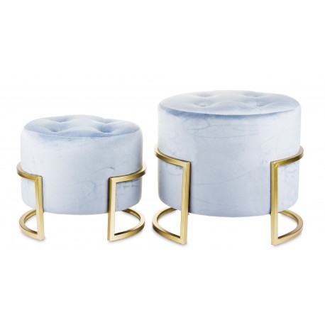 Pufy Glamour Różowe 2 szt.