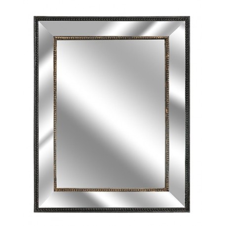 Lustro Belldeco Nero o podwojnej ramie i postarzanej tafli w czarne kropki to ciekawy sposób a ozdobienie Twoich czterech ścian.