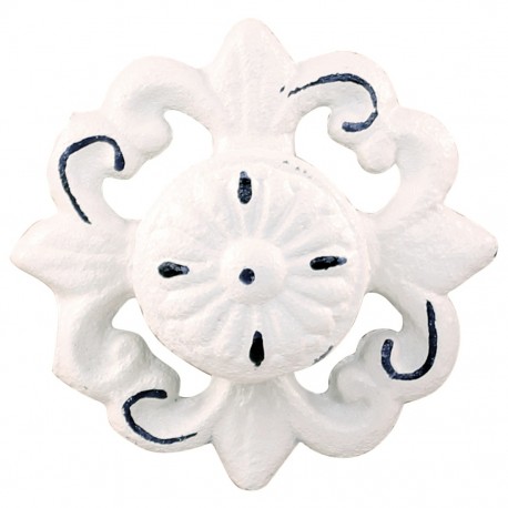 Ozdobna Gałka Meblowa Chic Antique Biało-Złota