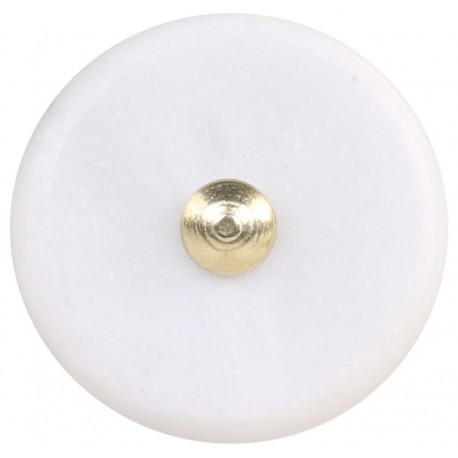 Ozdobna Gałka Meblowa Chic Antique Biało-Złota