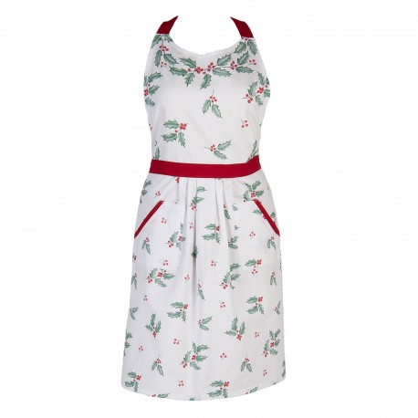 Świąteczny Fartuszek Kuchenny Ostrokrzew A Clayre & Eef