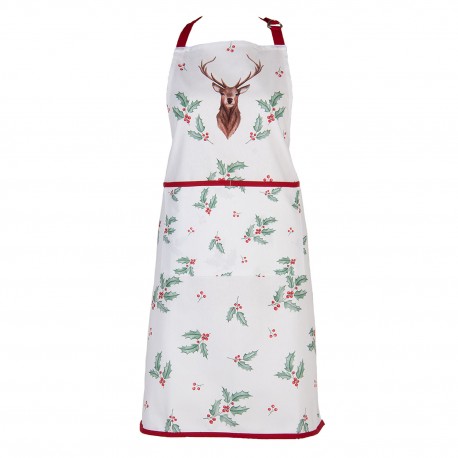 Świąteczny Fartuszek Kuchenny Ostrokrzew B Clayre & Eef