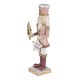 Figurka Świąteczna Dziadek Do Orzechów do Orzechów Biało-Różowy B Clayre & Eef