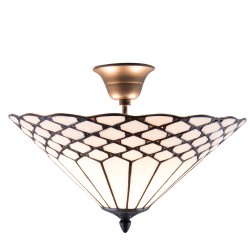 Lampa Tiffany Sufitowa Okrągła E Clayre & Eef