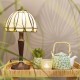 Lampa Stołowa Tiffany Brązowo-Kremowa E Clayre & Eef