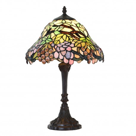 Lampa Stołowa Tiffany Kolorowa A Clayre & Eef