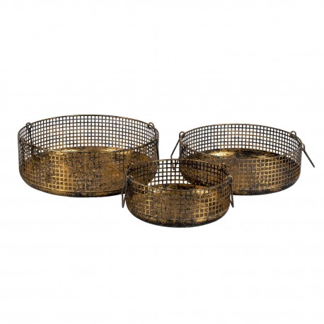 Metalowe Kosze 3 szt. Clayre & Eef