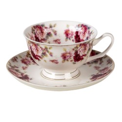 Porcelanowe Filiżanki Prowansalskie w Kwiaty L Clayre & Eef