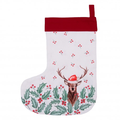 Dekoracja Świąteczna Skarpeta Ostrokrzew Clayre & Eef