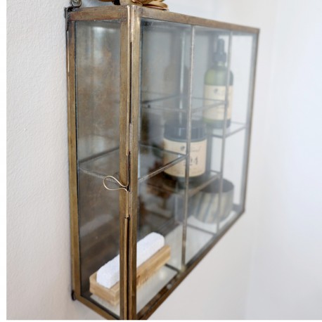 Metalowa Szafka Ścienna Chic Antique Przeszklona B