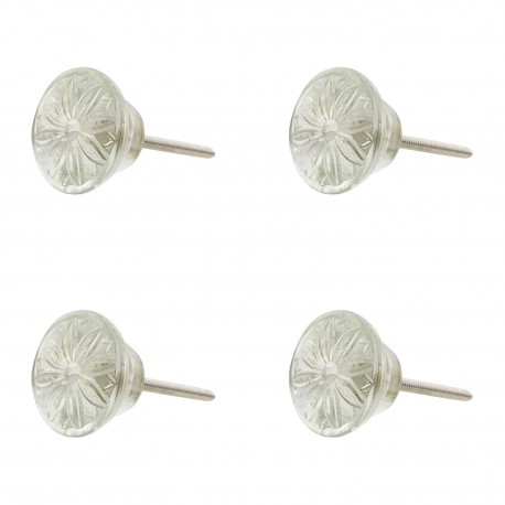 Ozdobne Gałki Do Mebli Szklane Koła 4 szt. Clayre & Eef