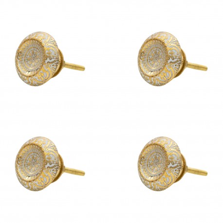 Ozdobne Gałki Do Mebli We Wzorki 4 szt. A Clayre & Eef