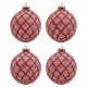 Szklane Bombki Czerwone B 4 szt. Clayre & Eef