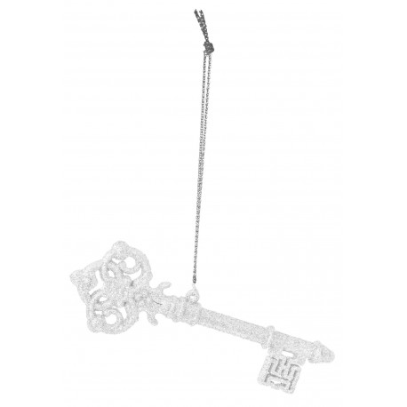 Zawieszki Na Choinkę Białe Brokatowe Lokomotywa