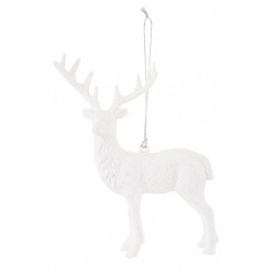 Zawieszki Na Choinkę Białe Brokatowe Korona