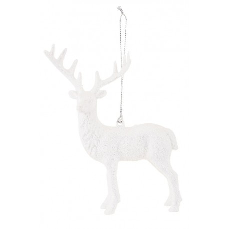 Zawieszki Na Choinkę Białe Brokatowe Korona