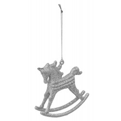 Zawieszki Na Choinkę Złote Brokatowe Konik