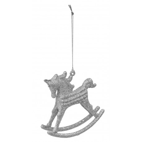 Zawieszki Na Choinkę Złote Brokatowe Konik