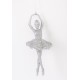Zawieszki Na Choinkę Białe Brokatowe Baletnica