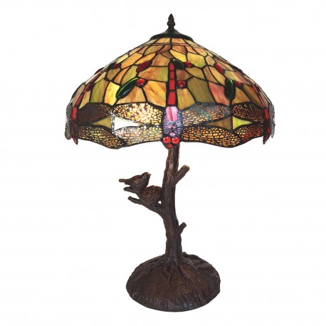 Lampa Tiffany Witrażowa Stołowa A Clayre & Eef