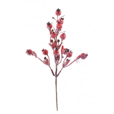 Sztuczna Gałązka Świąteczna Czerwona A