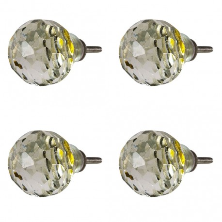 Ozdobne Gałki Do Mebli Szklane 4 szt. A Clayre & Eef