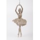 Zawieszka Na Choinkę Biała Brokatowa Baletnica