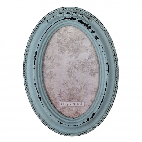 Ramka Na Zdjęcia w Stylu Prowansalskim Niebieska F Clayre & Eef