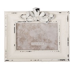 Ramka Na Zdjęcia w Stylu Prowansalskim Kremowa B Clayre & Eef