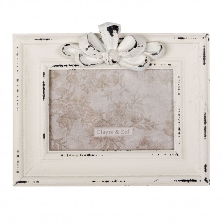 Ramka Na Zdjęcia w Stylu Prowansalskim Kremowa B Clayre & Eef