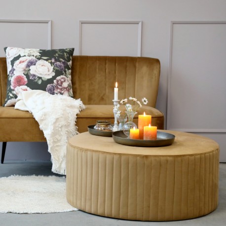 Pufa Chic Antique Welurowa Caramel A 