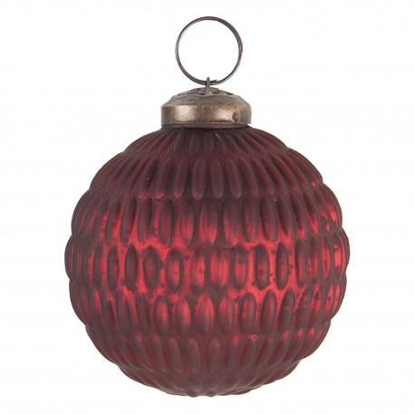 Szklana Bombka Czerwona Clayre & Eef