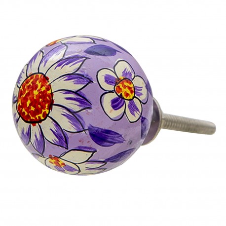 Ozdobna Gałka Do Mebli w Kwiaty B Clayre & Eef