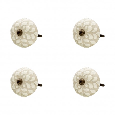 Ozdobne Gałki Do Mebli We Wzorki 4 szt. D Clayre & Eef