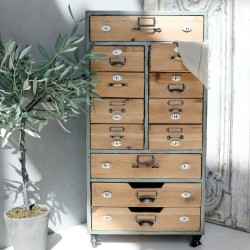 Metalowa Komoda Scandi Chic Na Kółkach