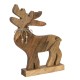 Figurka Świąteczna Jeleń Drewniany A Clayre & Eef