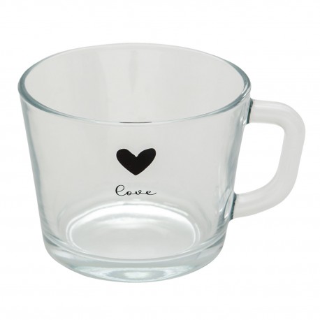 Szklane Kubki w Serca B Clayre & Eef