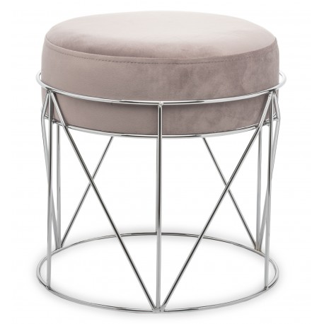 Stołek Glamour Srebrny A