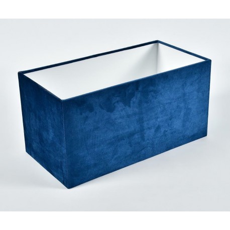 Abażur Belldeco Welurowy Niebieski Prostokąt A