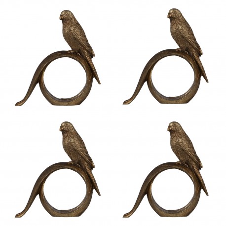 Obrączki Na Serwetki z Papugami 4 szt. Clayre & Eef