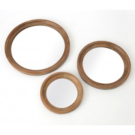 Lustra w Drewnianych Ramach 3 szt.