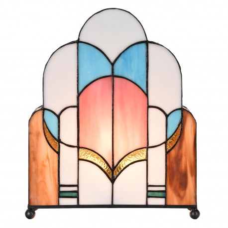 Stołowa Lampa Tiffany Kolorowa A Clayre & Eef